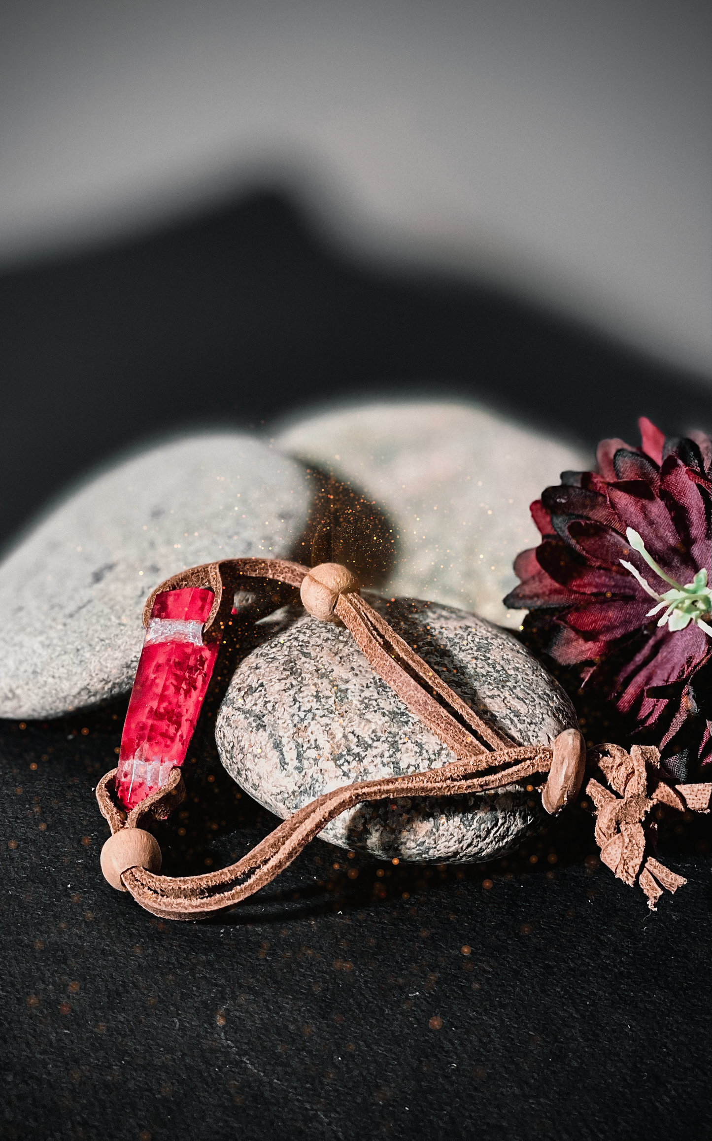 Crimson Charm Bracelet